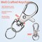 60-Piece Keychain Making Kit – Swivel Snap Hooks, Metal Split Rings, Key Rings & Clips for Keys, Jewelry, Crafts, and DIY Projects, Silver